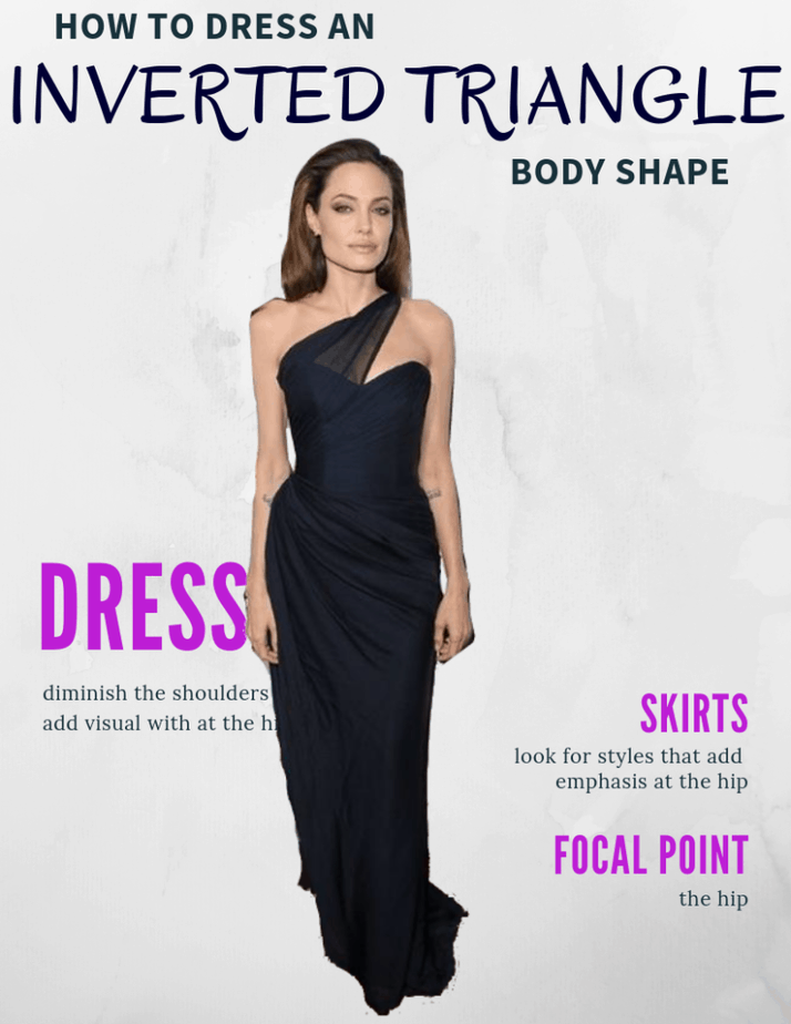 how to dress for a inverted triangle body shape