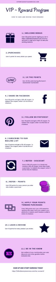 VIP ~ Rewards program