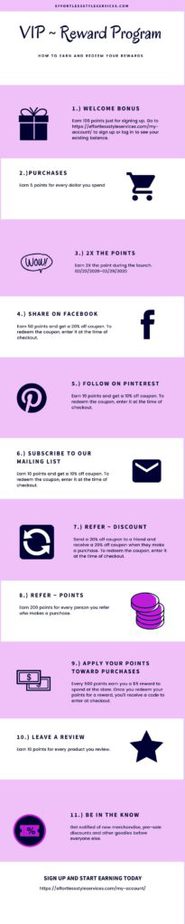 VIP ~ Rewards program